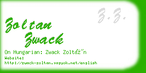 zoltan zwack business card